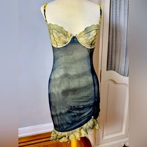 Custom Vintage Victoria's Secret Lingerie Full Moon Dyed Dress Women’s Size 34B